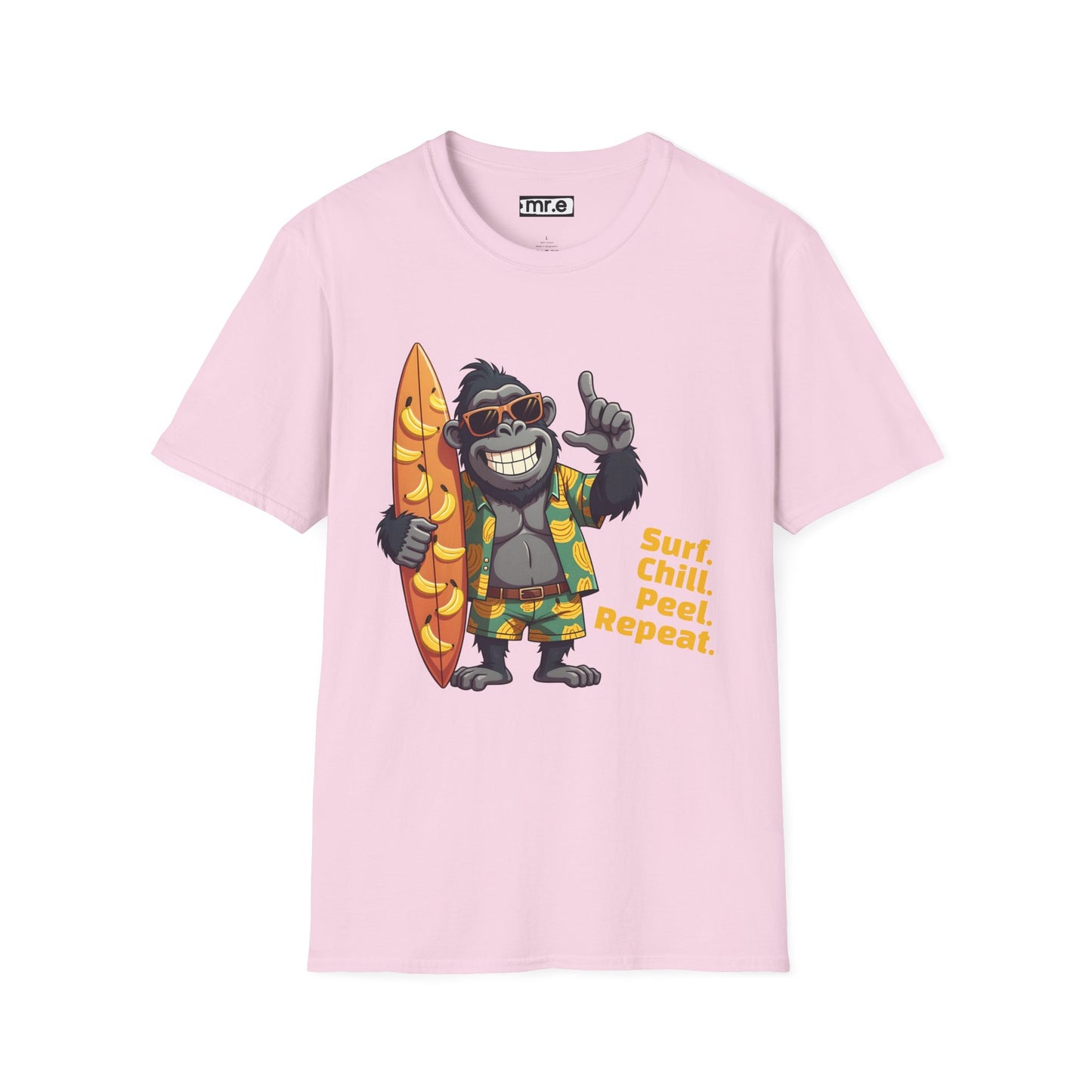 Surf. Chill. Peel. Repeat. β Funny Tropical Gorilla T-Shirt