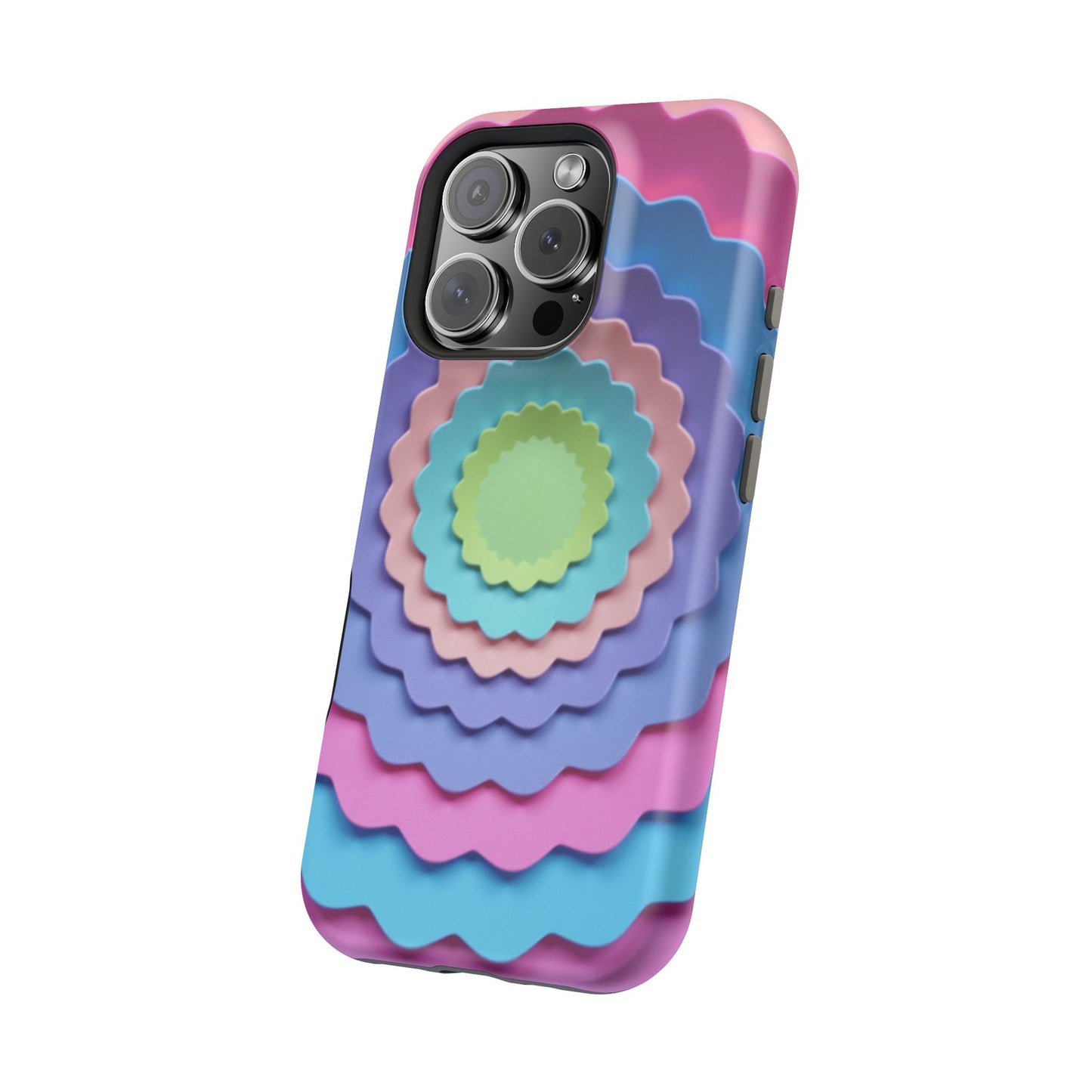 Layered Bloom iPhone Case - Pastel Flower Design, Cute Aesthetic Gift Idea