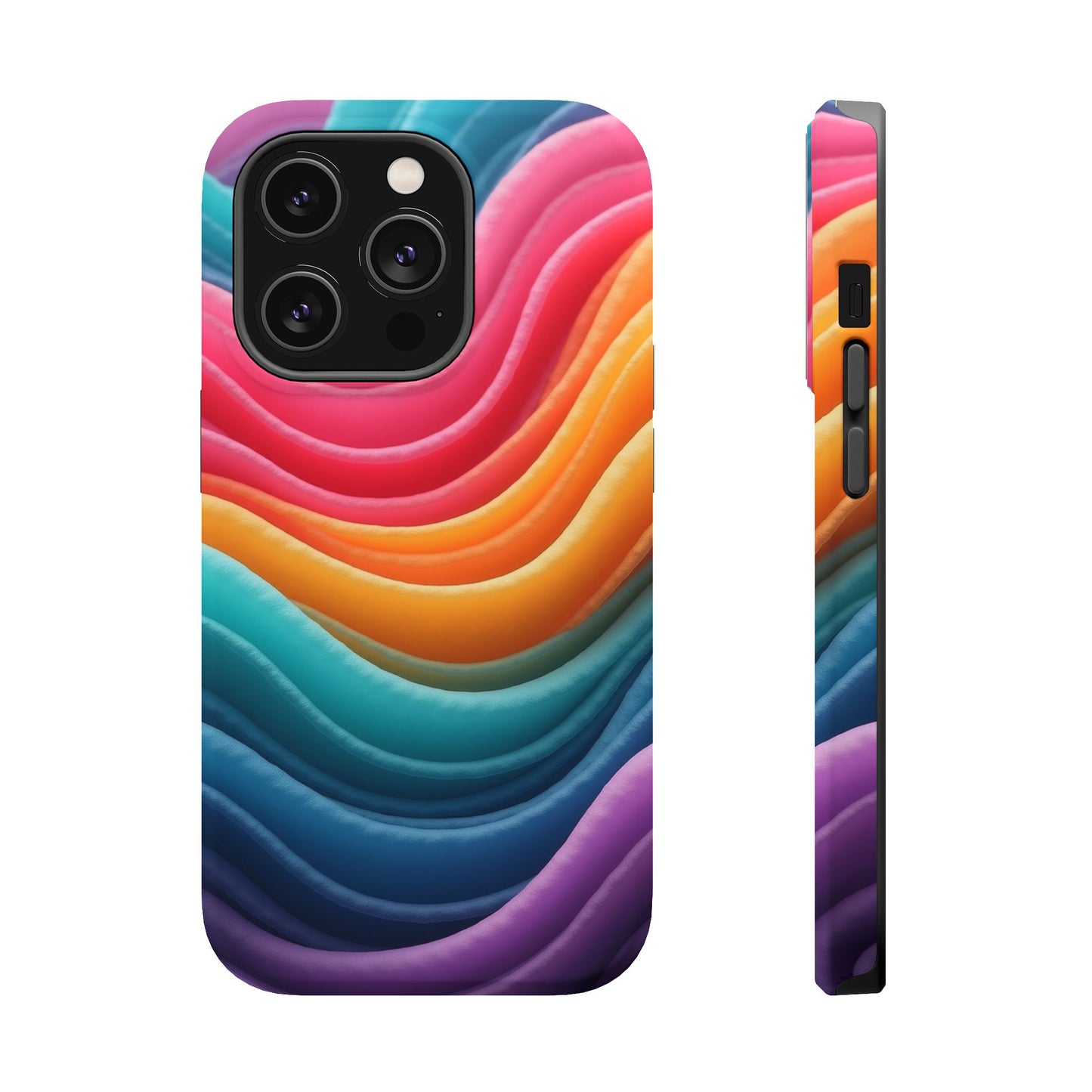 Colorful Wave Phone Case - Aesthetic iPhone Case, Pride Gift Idea, Trendy Summer Accessory