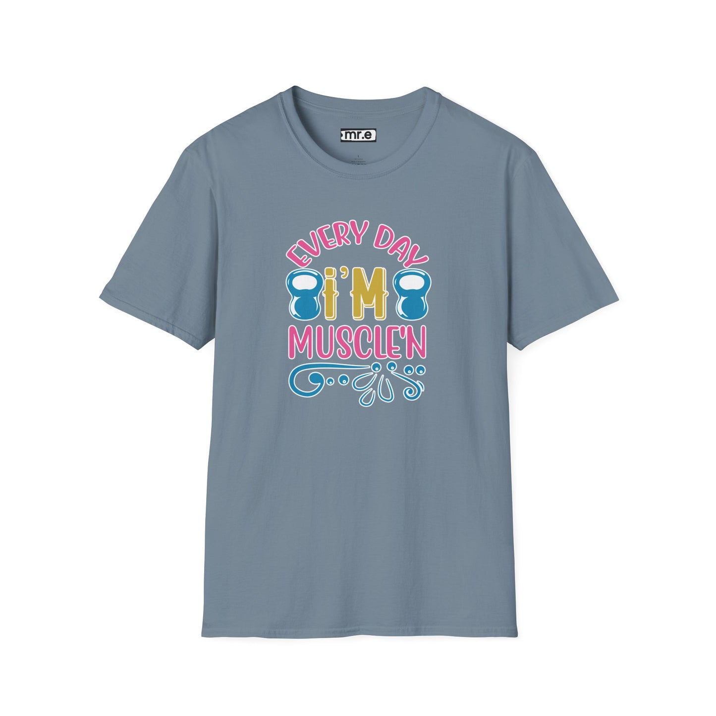Funny Workout Shirt - “Every Day I’m Muscle’n” Gym Tee, Gift for Fitness Lovers, Motivational Exercise Clothing