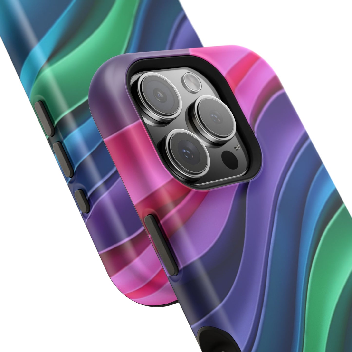 Rainbow Wave Phone Case - Colorful Abstract Design | Aesthetic iPhone Case | Trendy Gifts for Her | Vivid Gradient Art