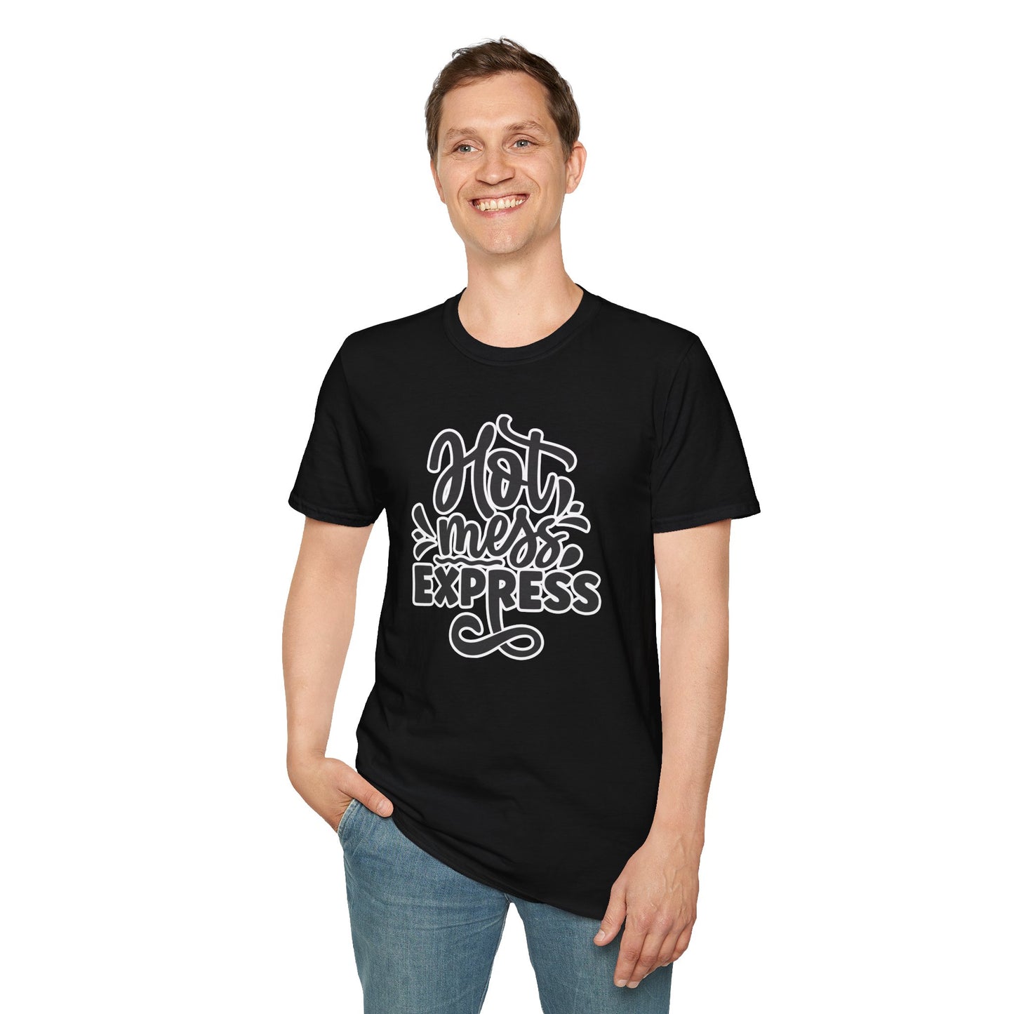"Hot Mess Express" Funny & Bold T-Shirt β Ironic Confidence Tee for Chaotic, Cool, and Unapologetically You
