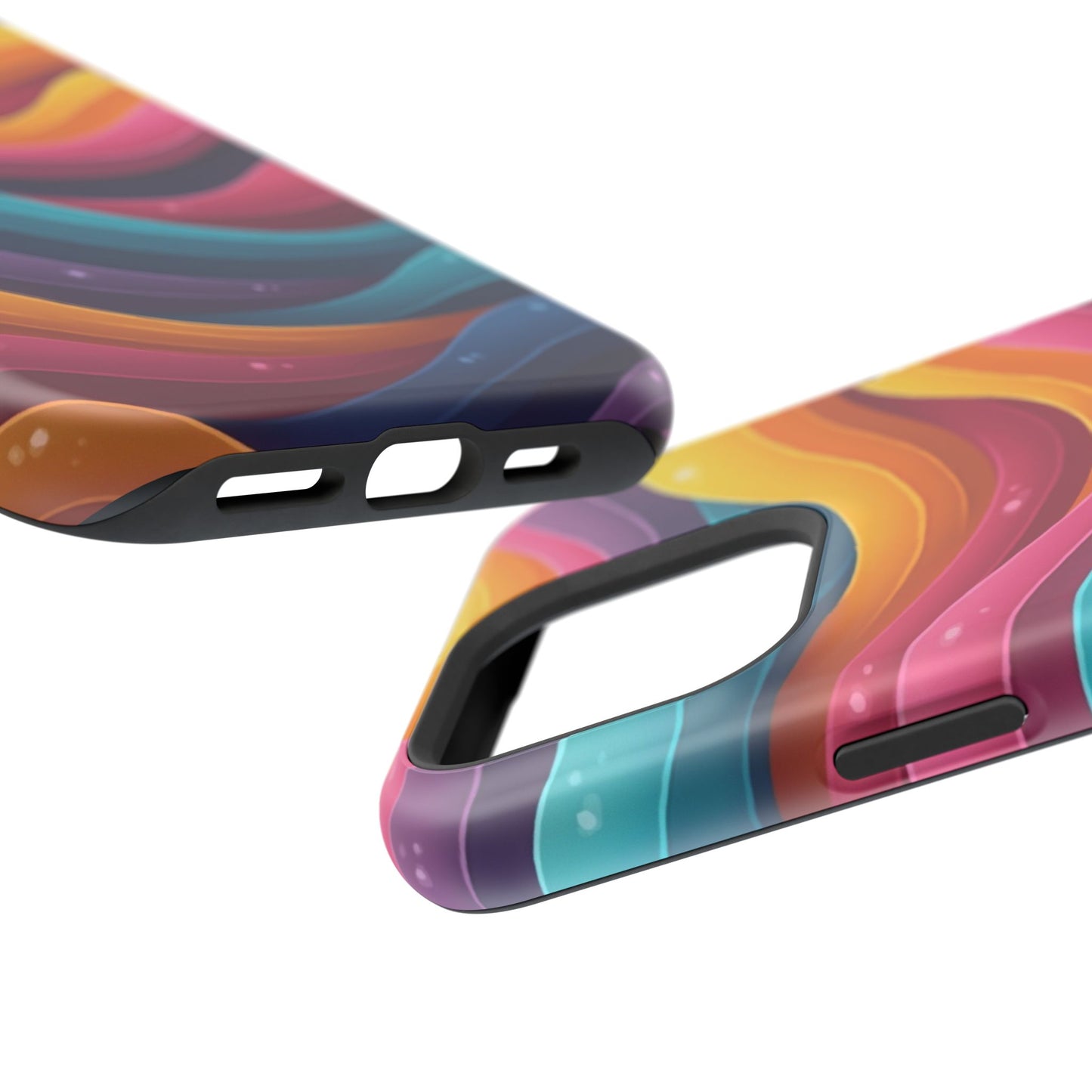 Colorful Wave Phone Case - Aesthetic iPhone Case, Bright Gift Idea, Trendy Summer Accessory