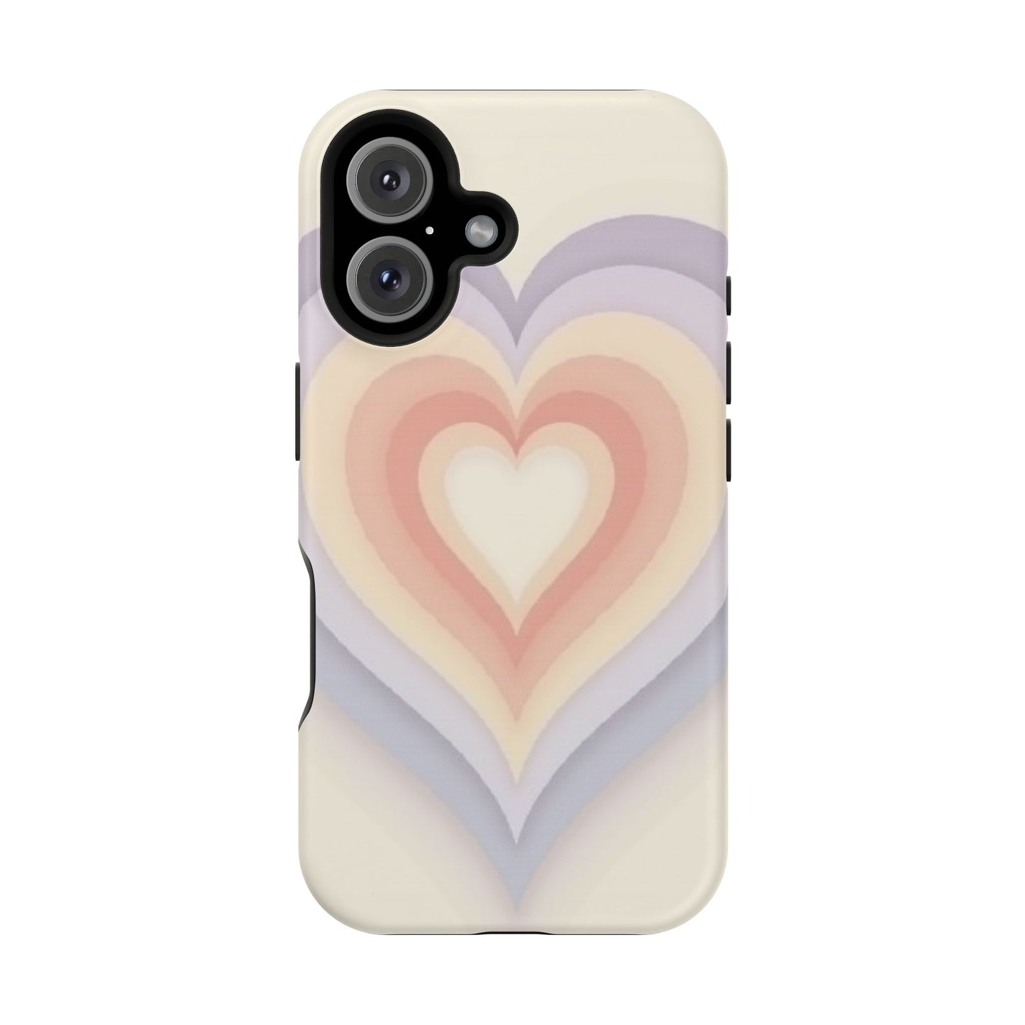 Radiant Heart iPhone Case - Pastel Layered Design - Cute Y2K Aesthetic Gift