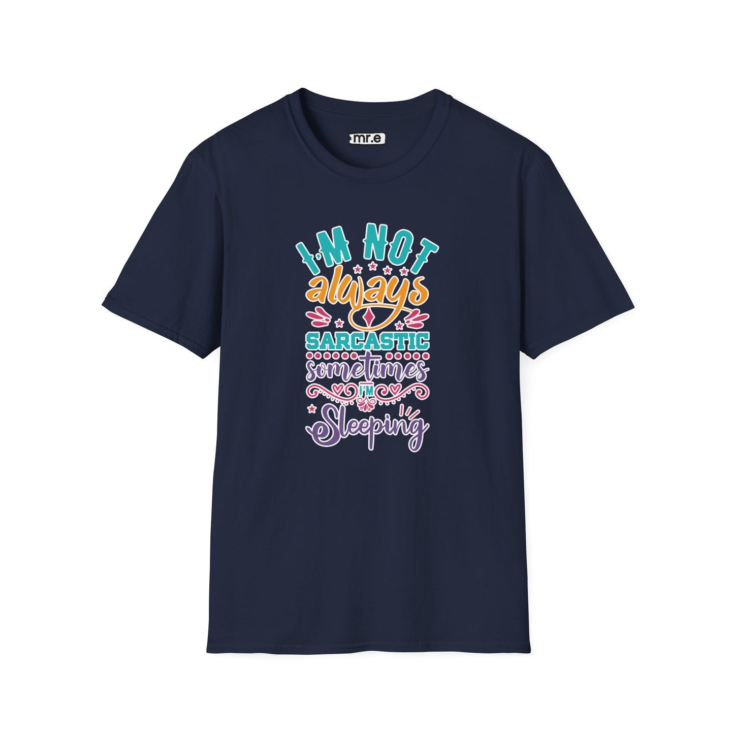 Funny Sarcastic Shirt - Sleepy Tee, Witty Graphic T-Shirt, Gift for Sarcastic People, Black Aesthetic Clothing