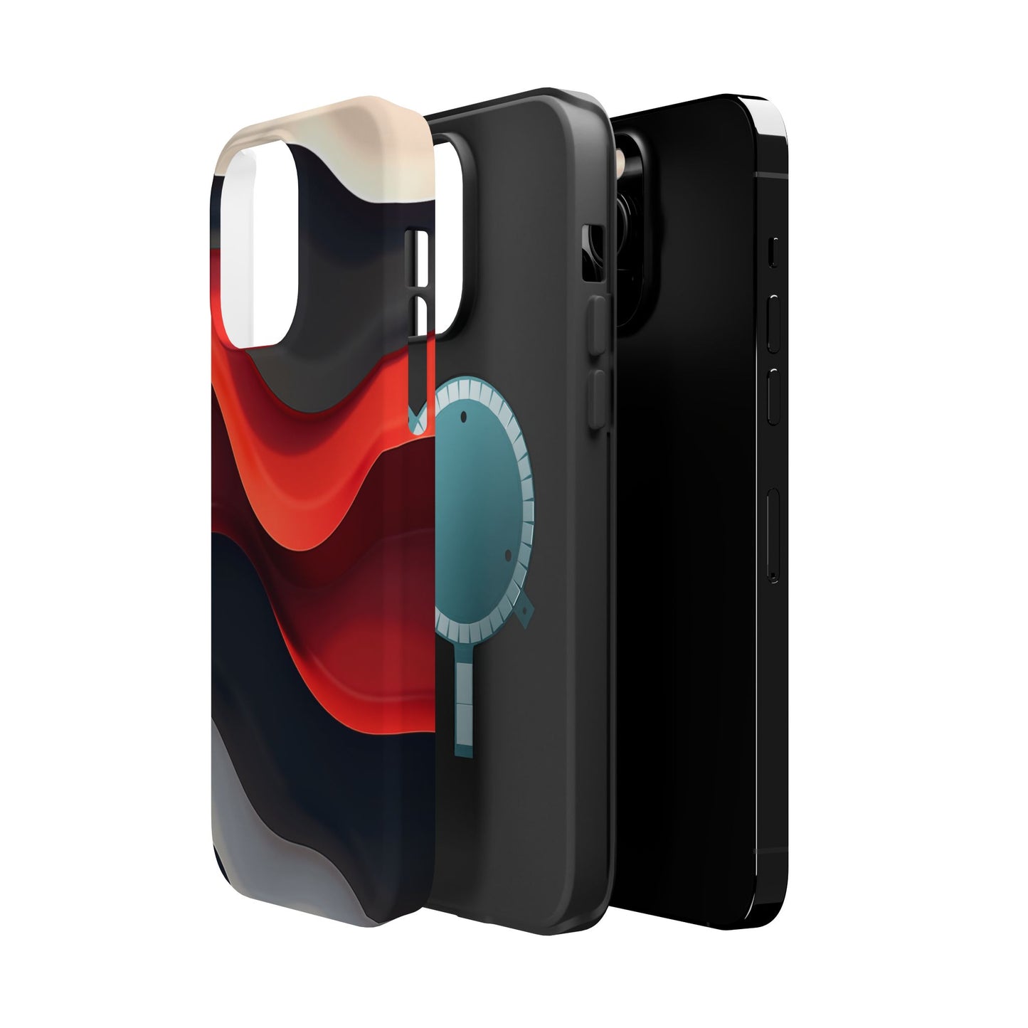 Red Wave Phone Case - Abstract Aesthetic iPhone Case | Modern Art Design | Gifts for Her | Dramatic Crimson Style