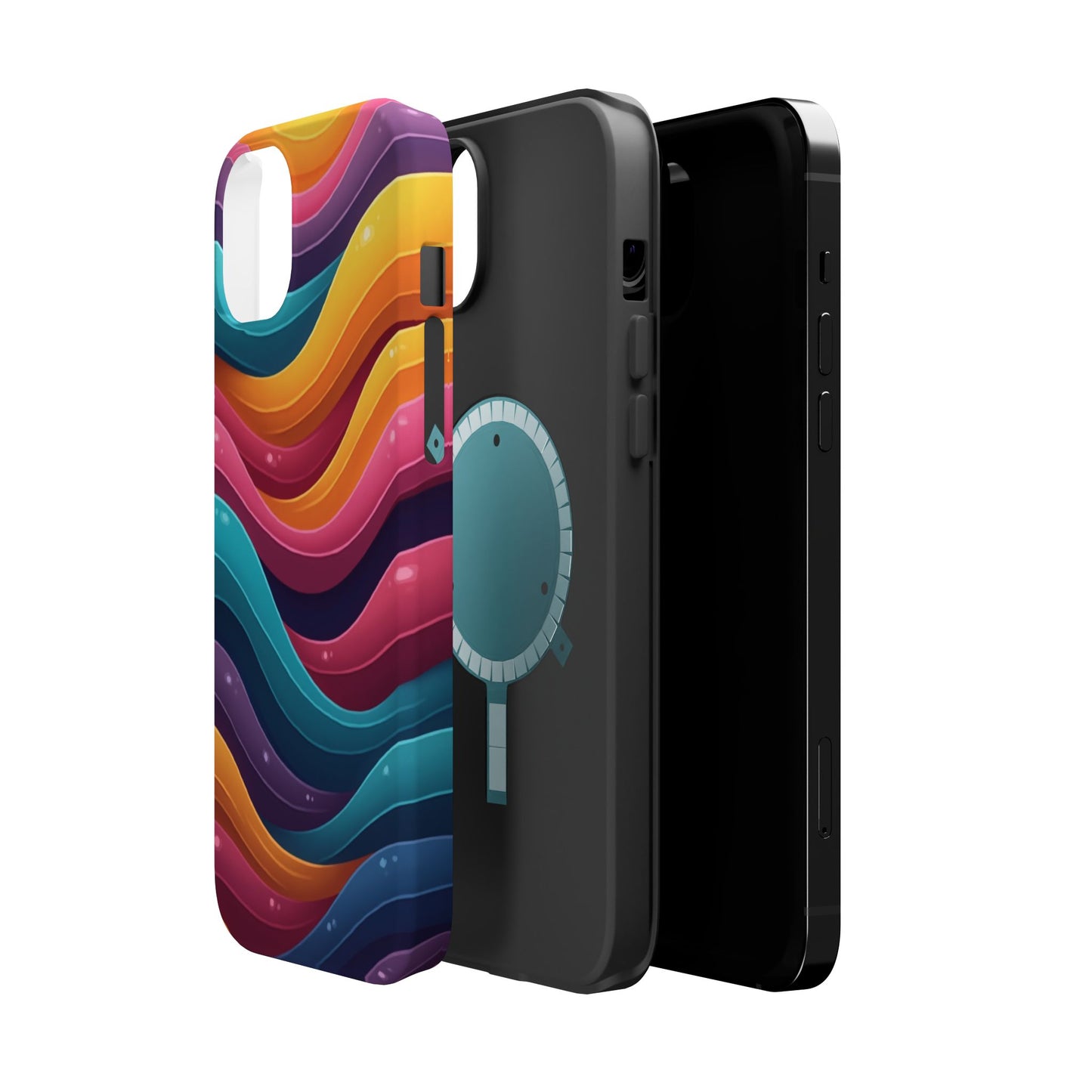 Colorful Wave Phone Case - Aesthetic iPhone Case, Bright Gift Idea, Trendy Summer Accessory