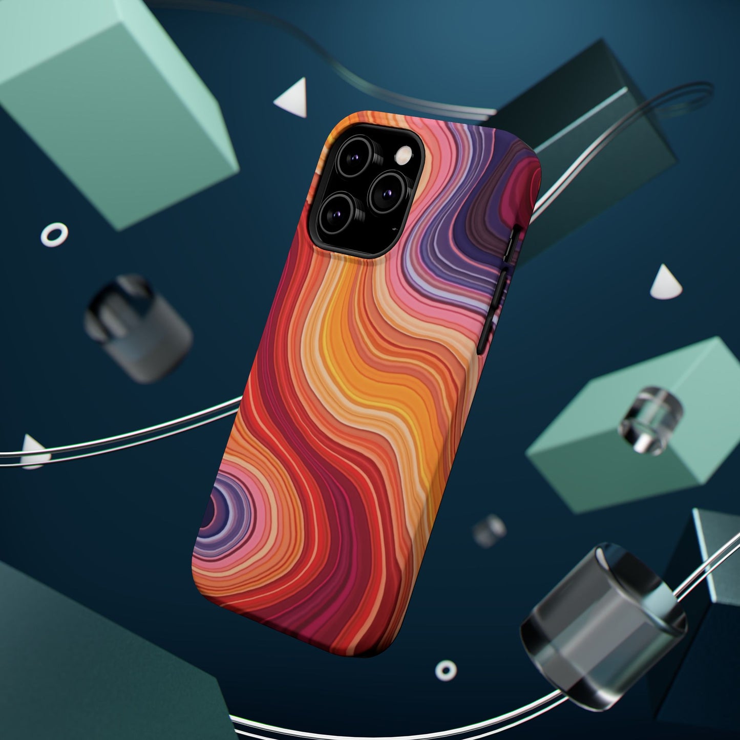 Lava Flow iPhone Case - Abstract Swirl Design, Trendy Aesthetic Gift Idea