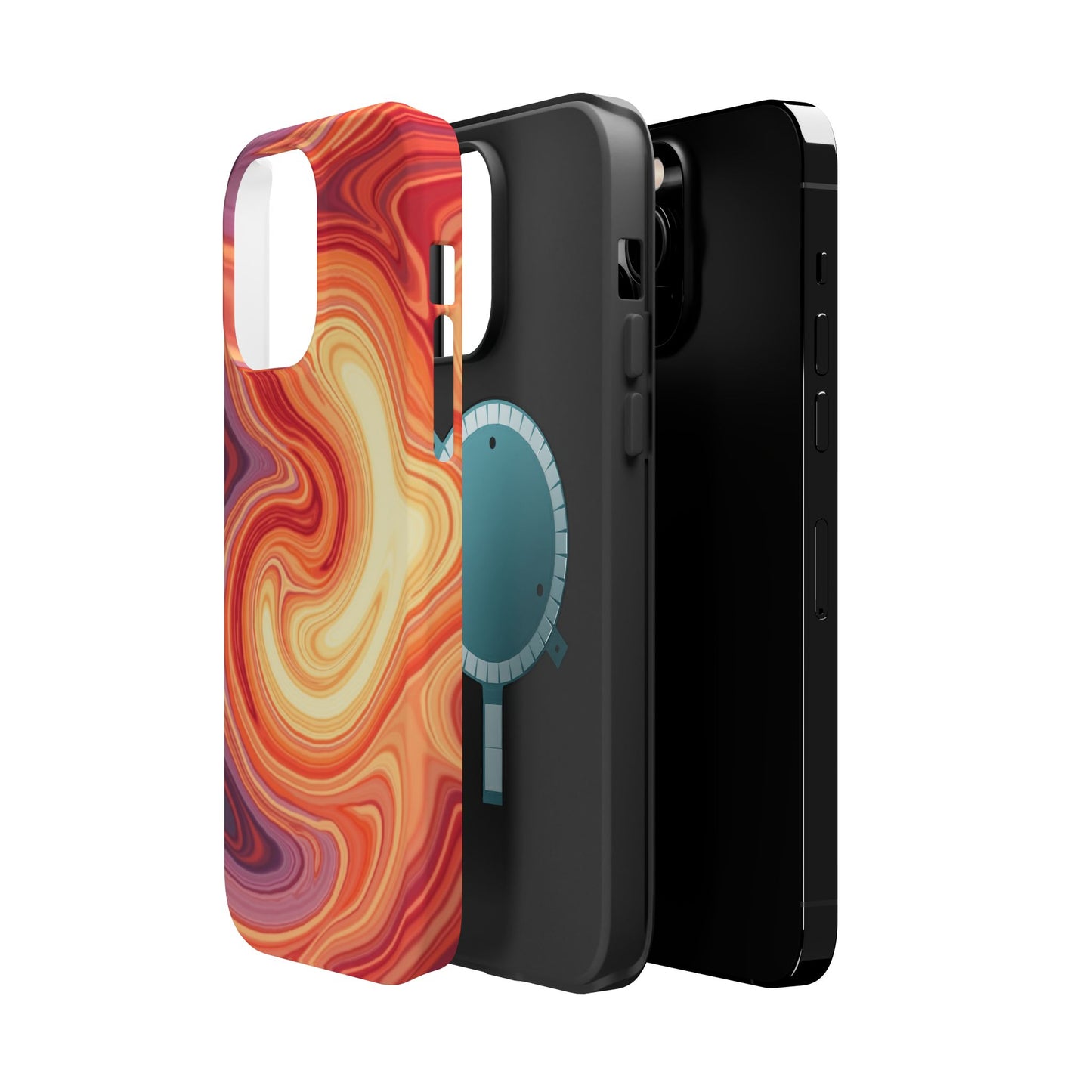 Sunset Phone Case - Orange Aesthetic iPhone Case, Warm Gift Idea, Trendy Swirl Design