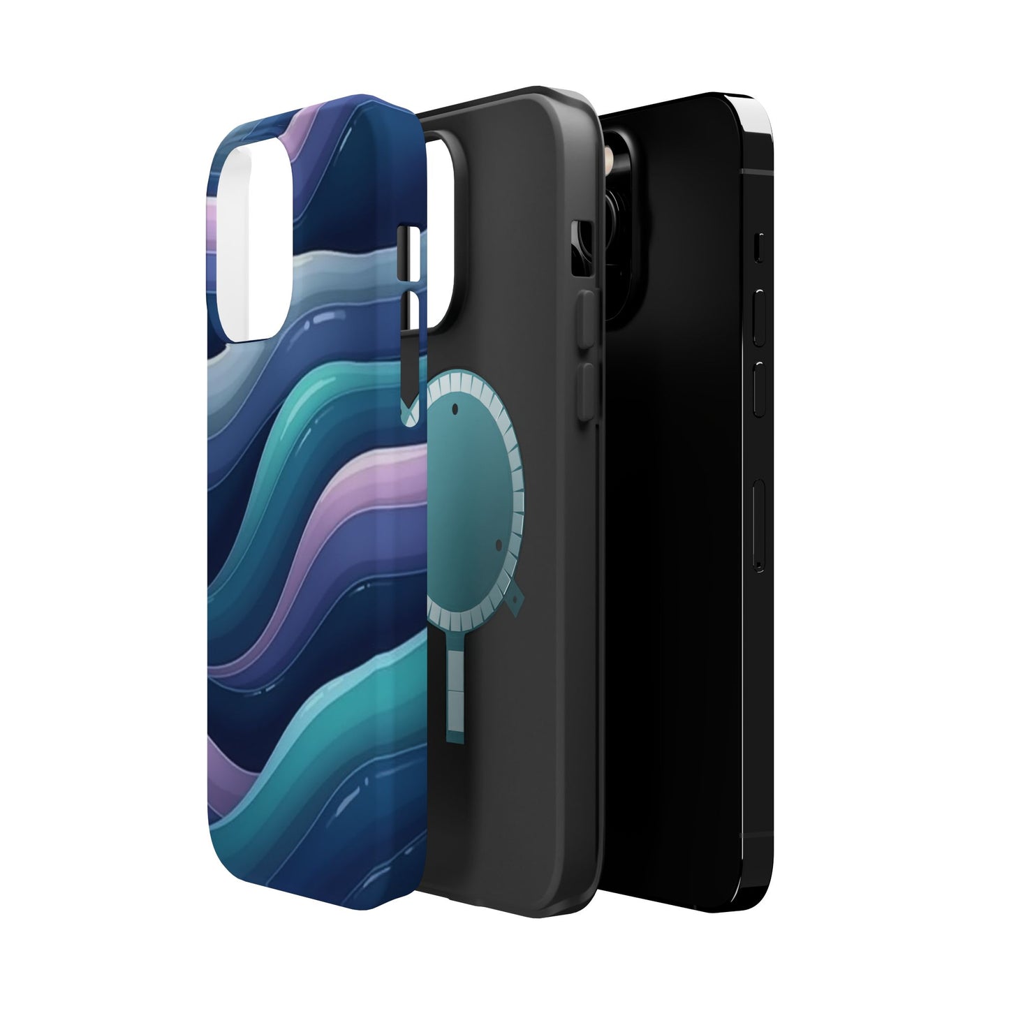 Blue Wave Phone Case - Aesthetic iPhone Case | Dark Moody Gradient Design | Gifts for Her | Unique Art Print