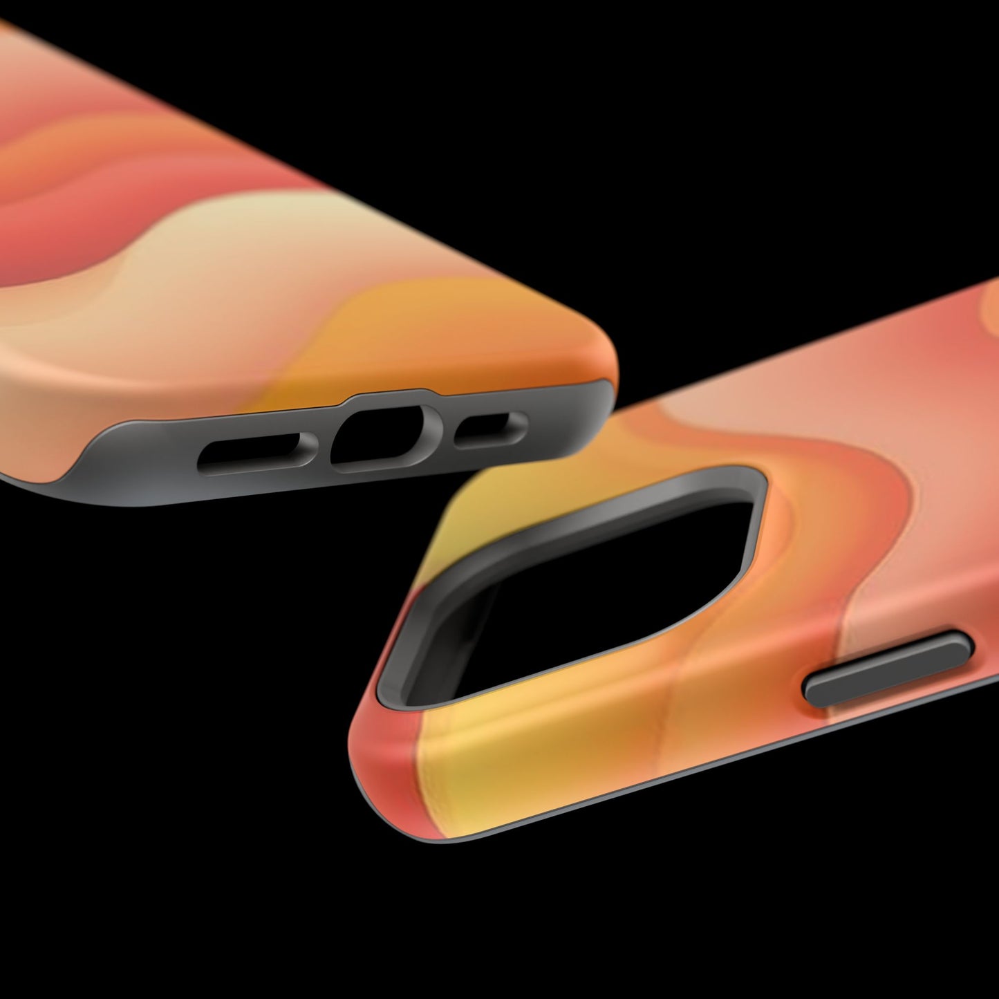 Sunset Waves Phone Case - Aesthetic Orange & Yellow Gift | Retro Summer Vibes Cases