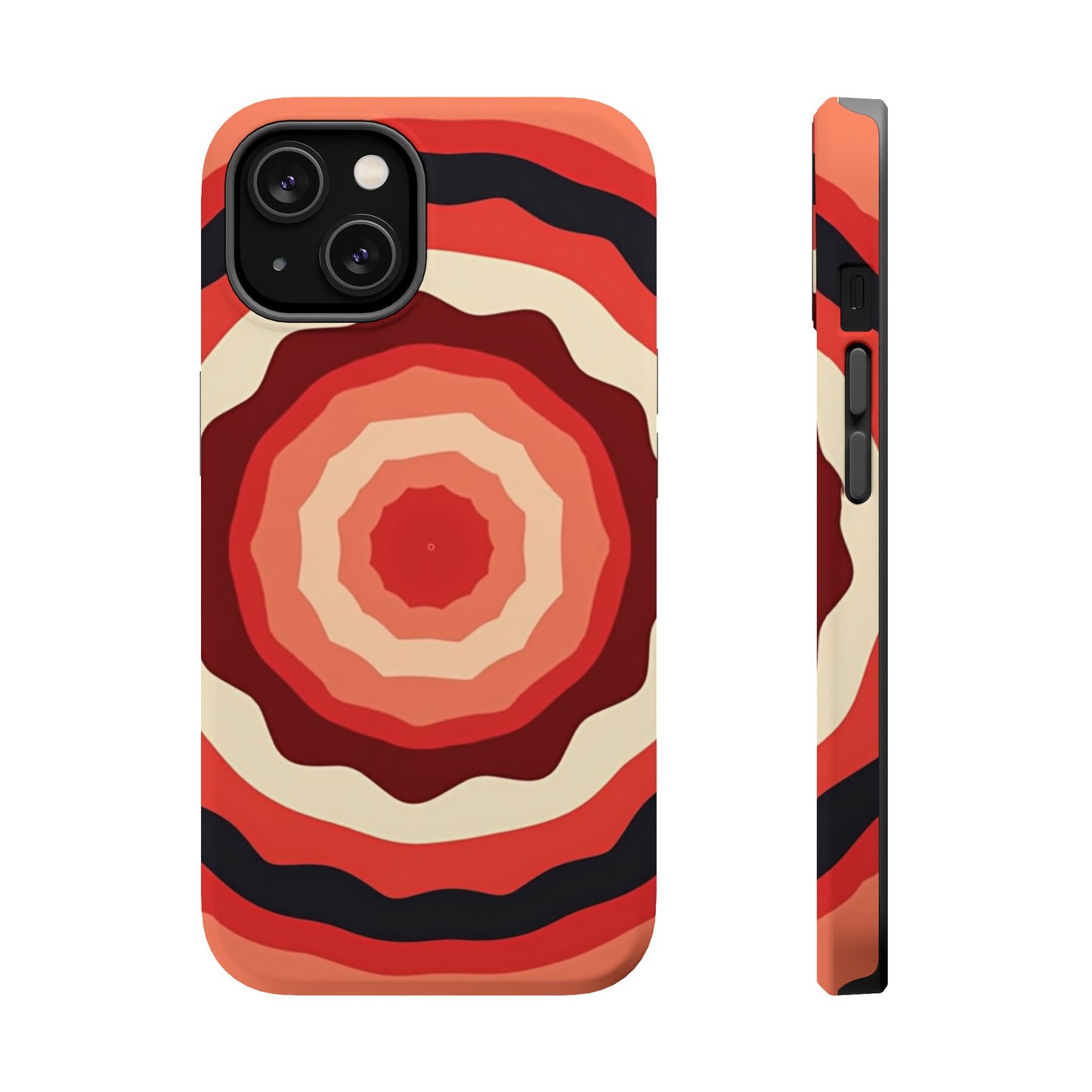 Retro Sunset iPhone Case - 70s Inspired Floral Design, Aesthetic Gift Idea