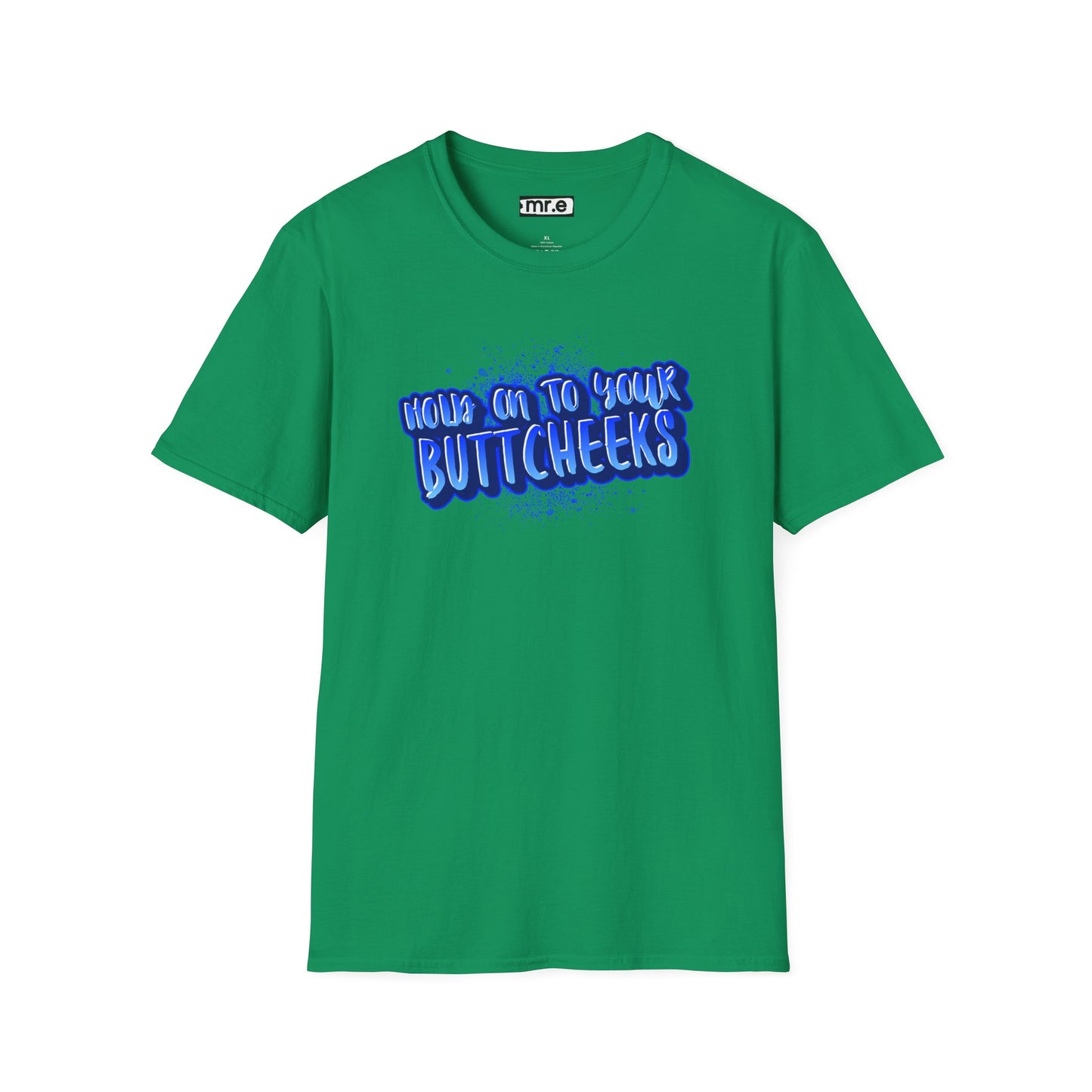 'Hold On To Your Buttcheeks' - Humorous Unisex Lightweight Cotton T-Shirt