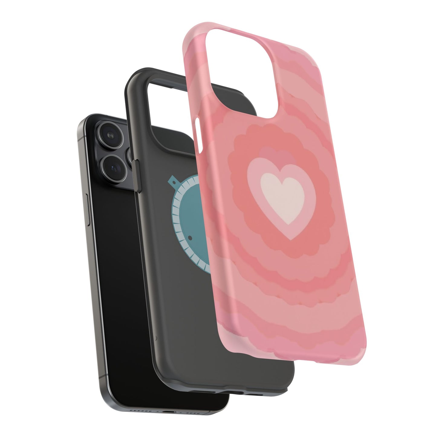 Heart Ripple iPhone Case - Cute Pink Aesthetic - Kawaii Gift for Her