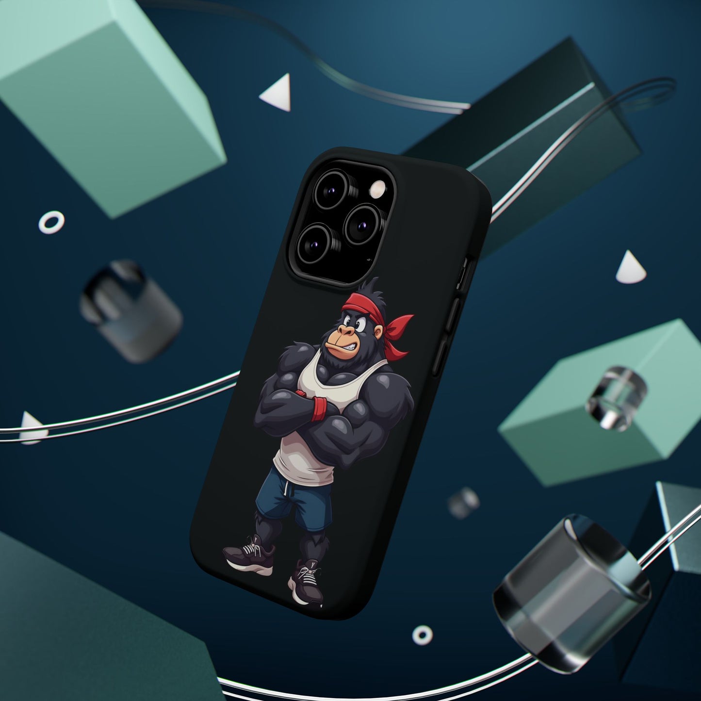 Red Band Gym Gorilla Phone Case β Fierce Style Meets Tough Protection