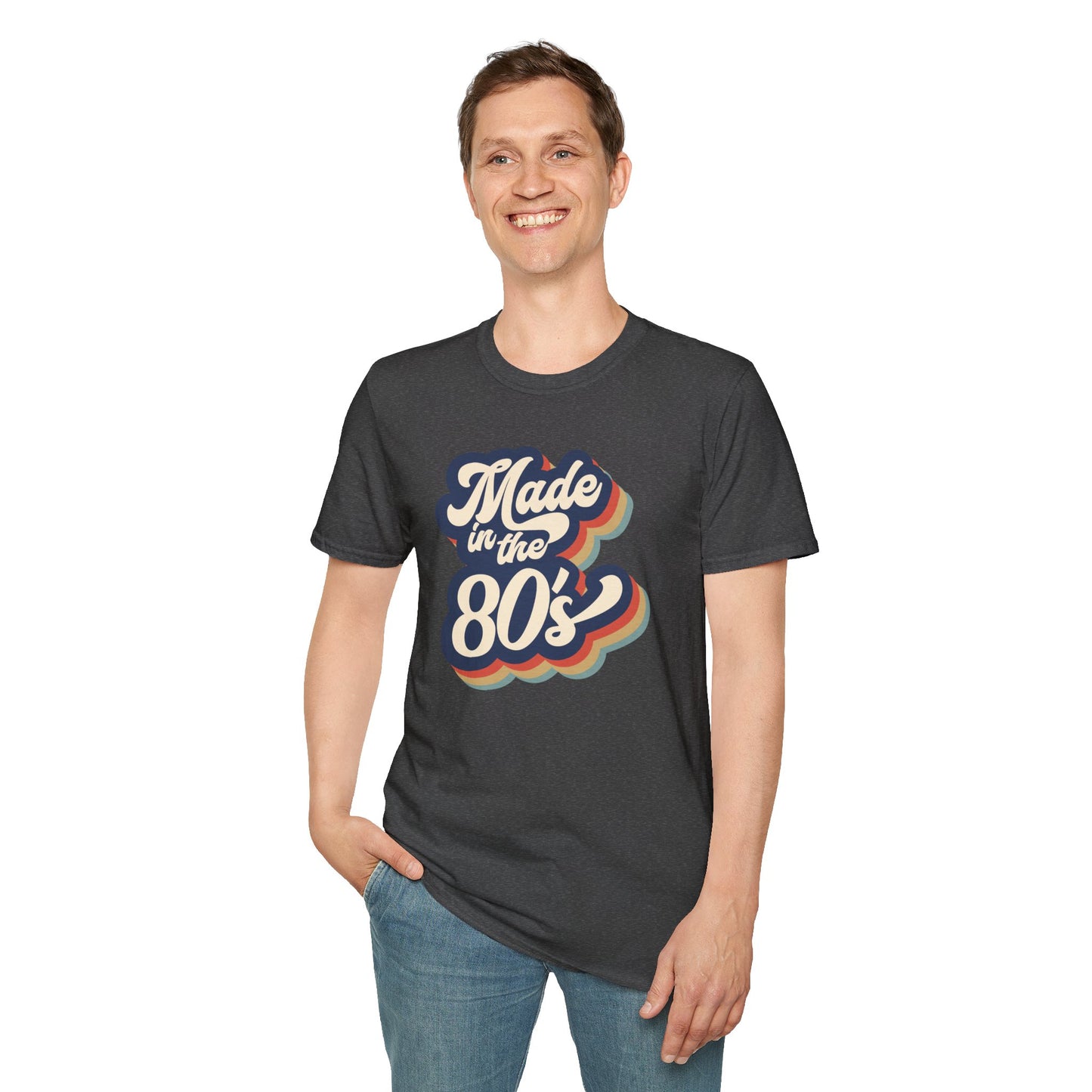 "Made in the 80s" T-Shirt β Retro Throwback Tee | Nostalgic 80s Fashion Graphic Shirt for Men & Women | Vintage Pop Culture Style