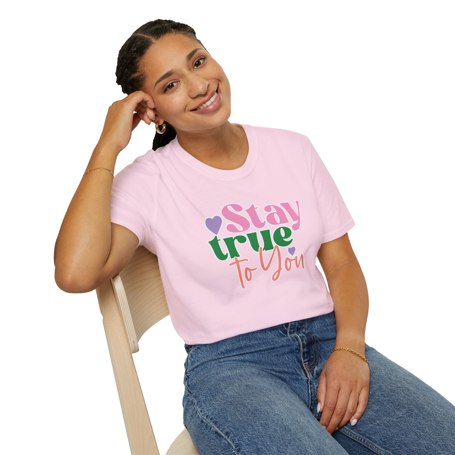 "Stay True to You" Inspirational & Motivational T-Shirt – Empowering Minimalist Tee for Self-Love, Confidence & Authenticity