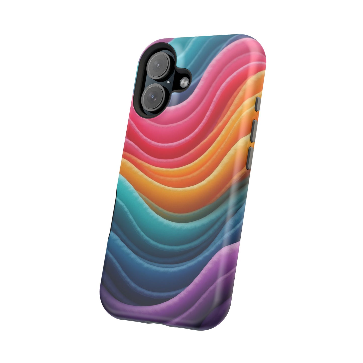 Colorful Wave Phone Case - Aesthetic iPhone Case, Pride Gift Idea, Trendy Summer Accessory