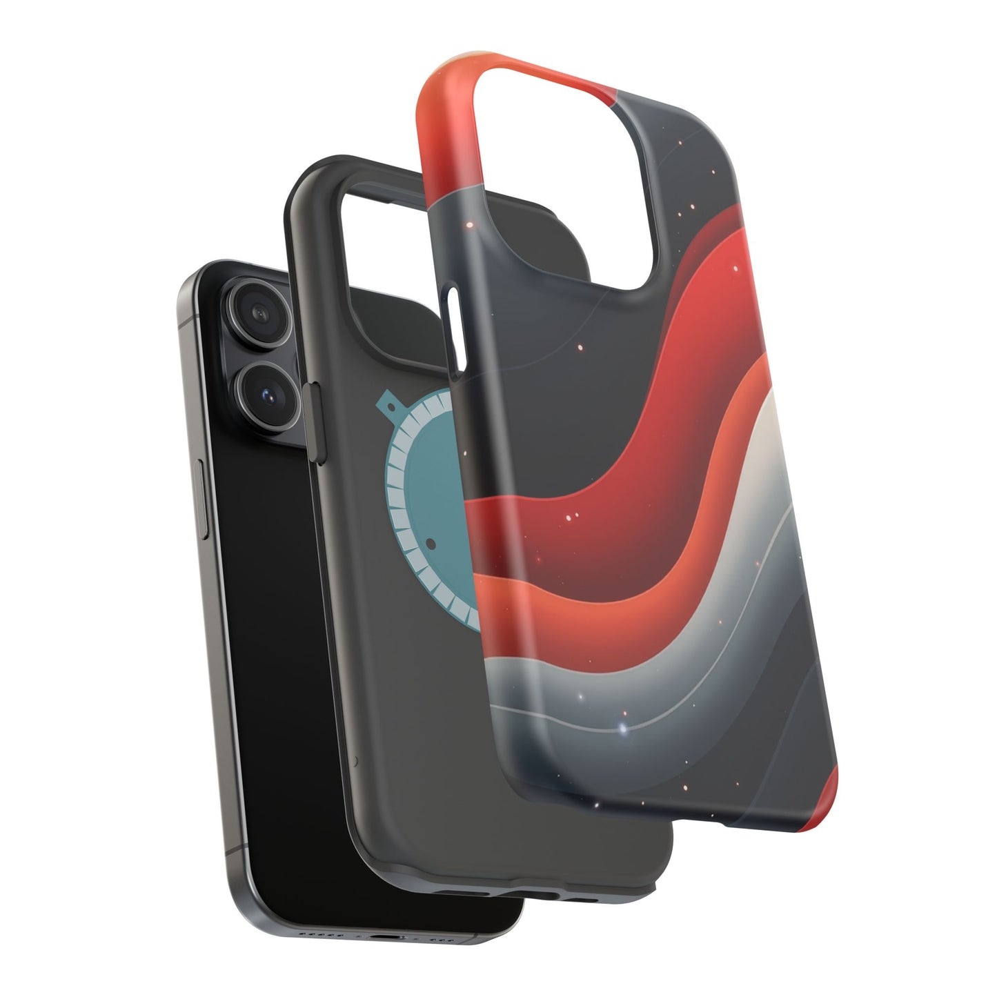 Celestial Waves iPhone Case - Galaxy Space Design, Aesthetic Gift Idea