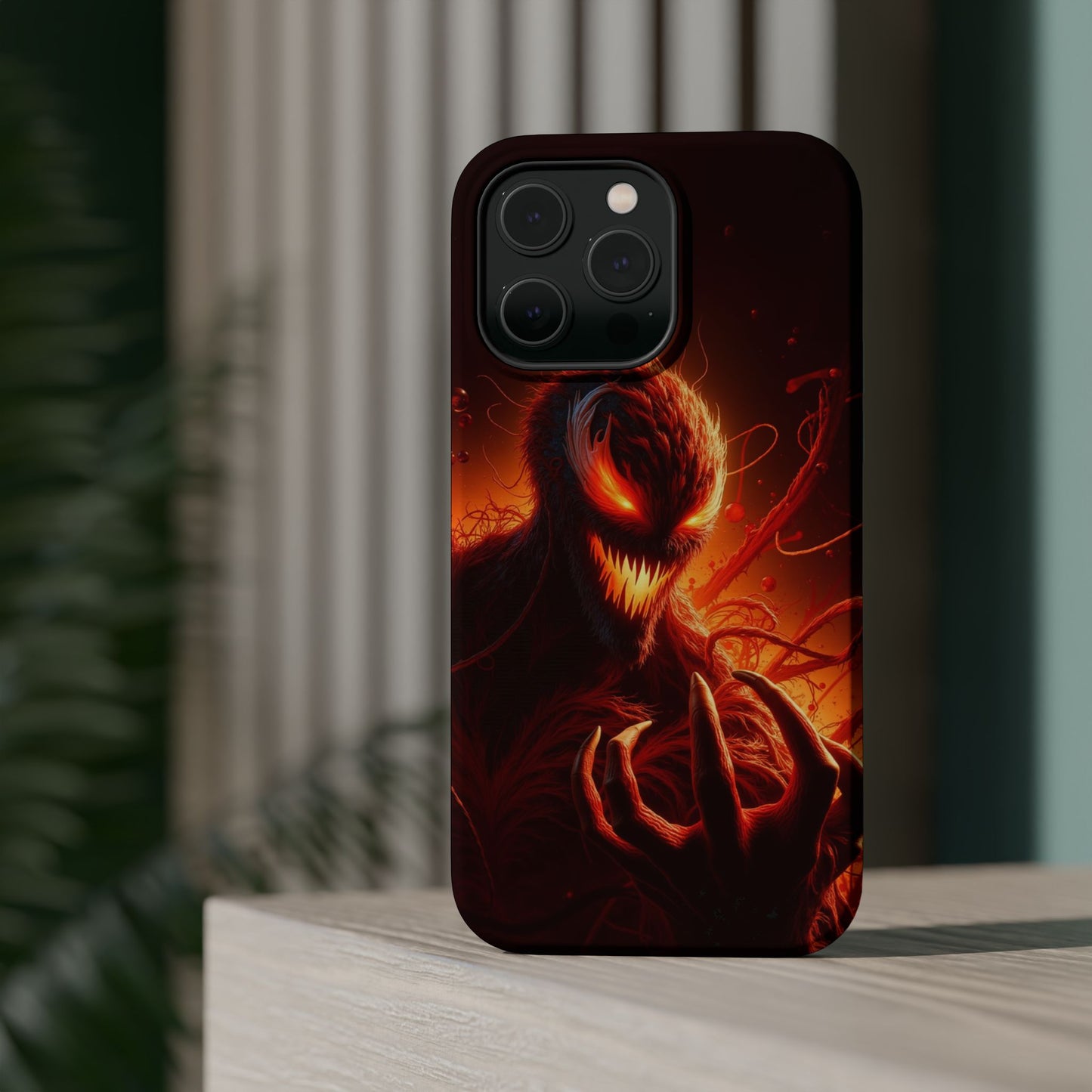 Fiery Alien Phone Case - Aesthetic iPhone Case | Sci-Fi Art Design | Gifts for Him | Unique Phone Accessories