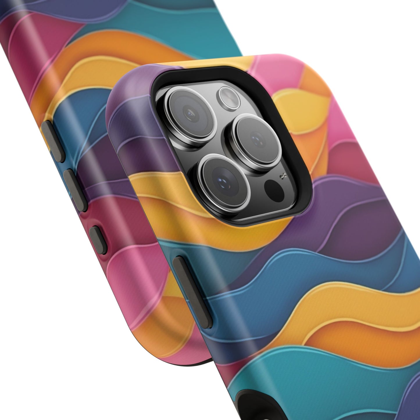 Colorful Wave Phone Case - Aesthetic iPhone Case, Bright Gift Idea, Trendy Summer Accessory