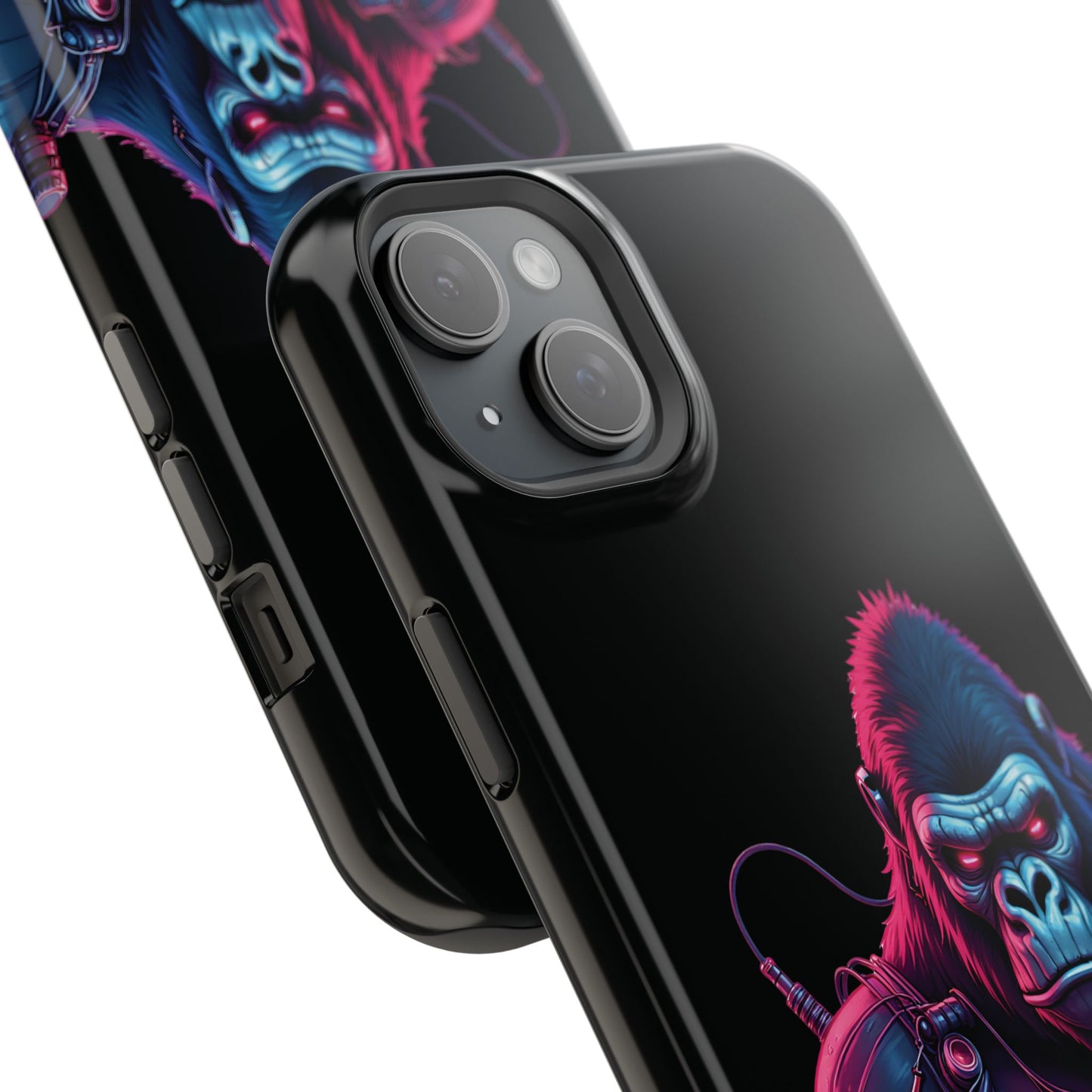 Cyber Primal Phone Case – Neon Power, Gorilla Strength