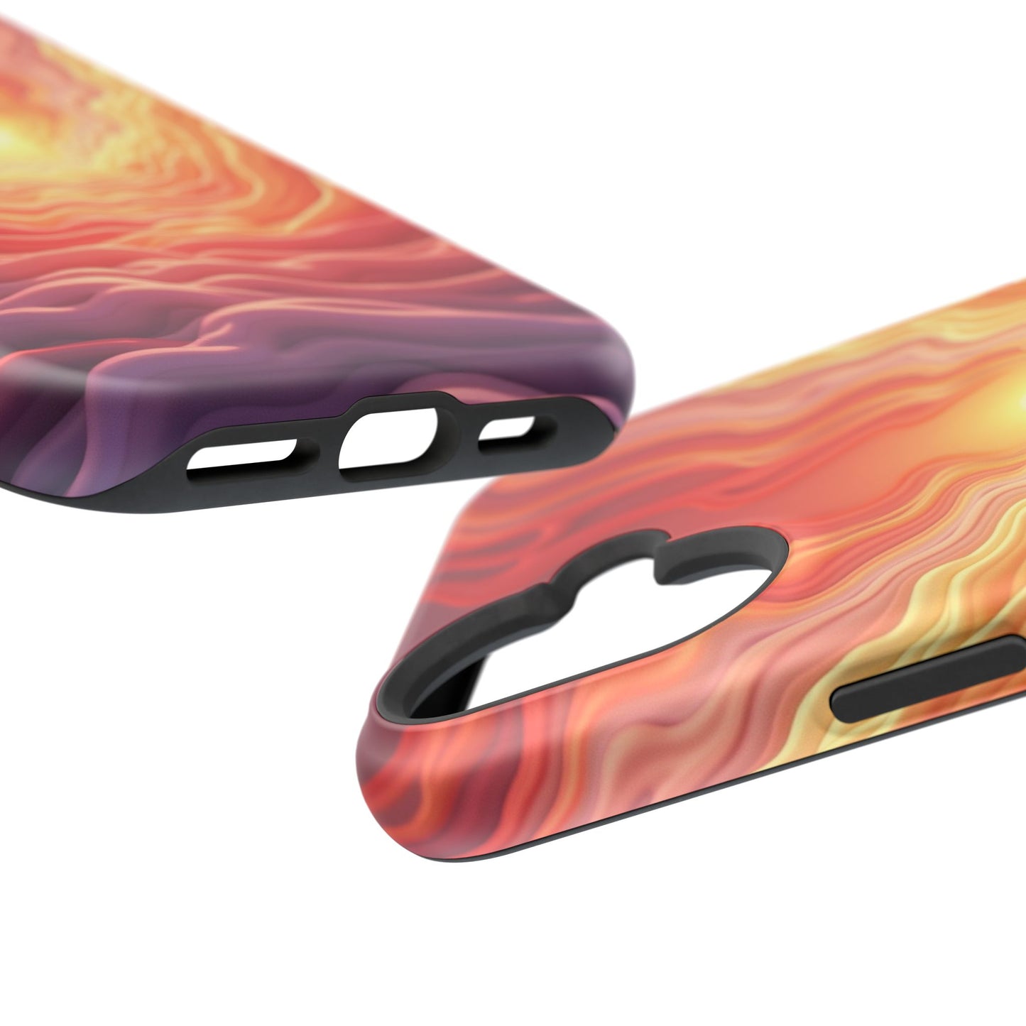 Golden Glow iPhone Case - Sunset Landscape Design, Aesthetic Gift Idea