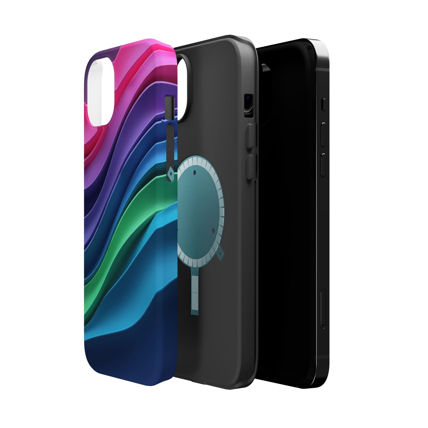 Rainbow Wave Phone Case - Colorful Abstract Design | Aesthetic iPhone Case | Trendy Gifts for Her | Vivid Gradient Art