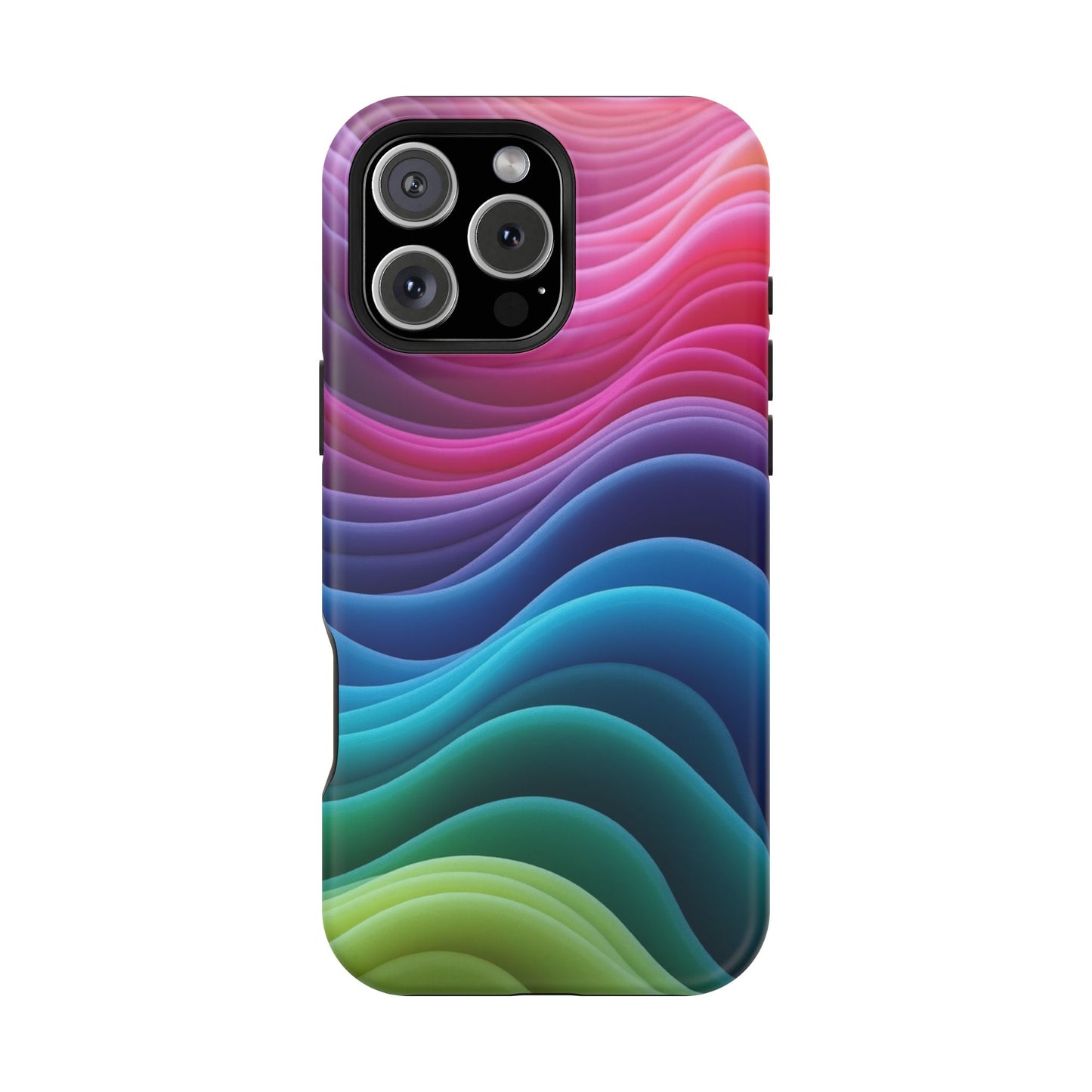 Colorful Wave Phone Case - Aesthetic iPhone Case | Rainbow Ripple Design | Trendy Gifts for Her | Unique Art Print