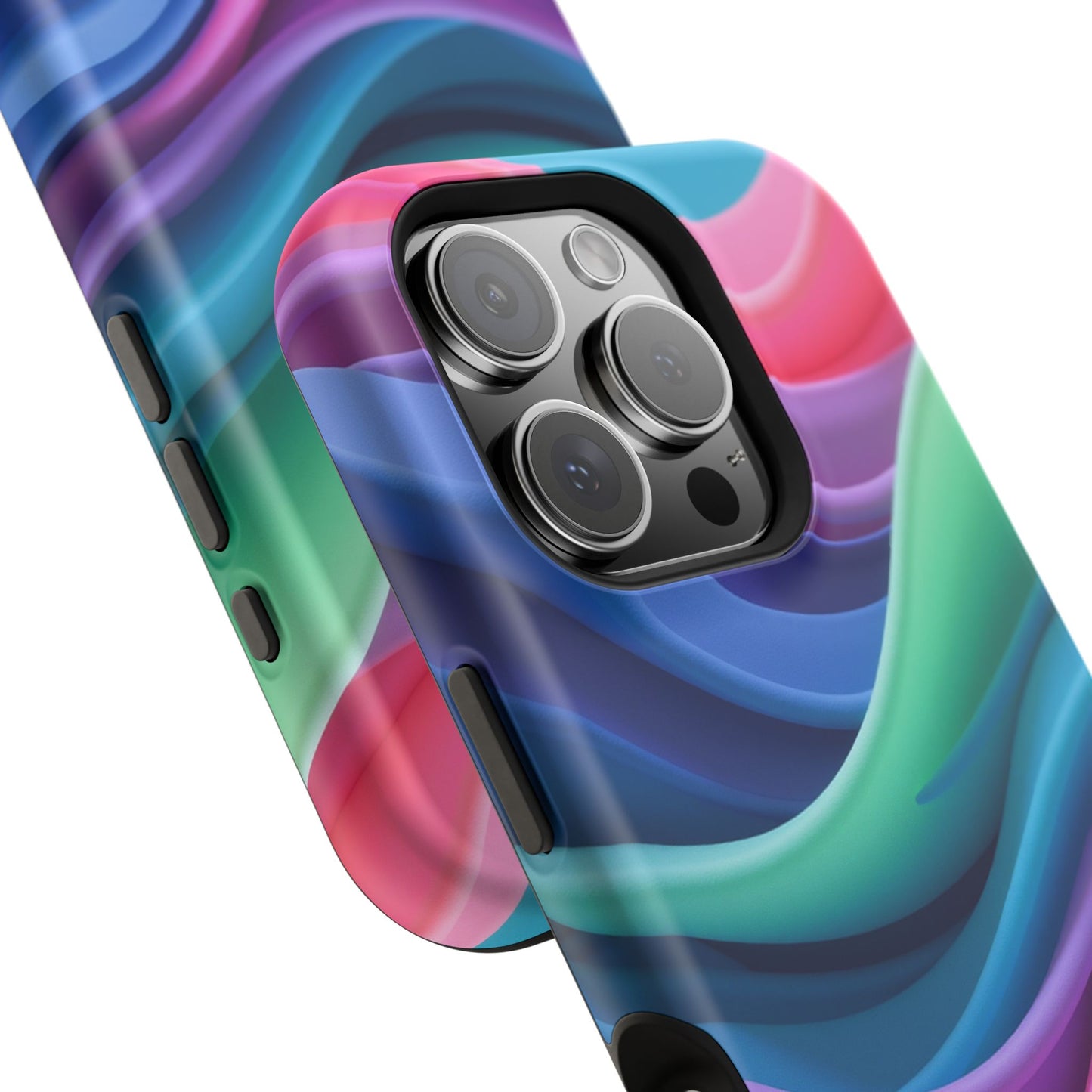 Oceanic Serenity iPhone Case - Abstract Wave Design, Calming Aesthetic Gift Idea
