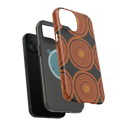 Rustic Swirl iPhone Case - Boho Wood Grain Pattern - Aesthetic Phone Accessories
