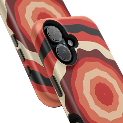Retro Sunset iPhone Case - 70s Inspired Floral Design, Aesthetic Gift Idea
