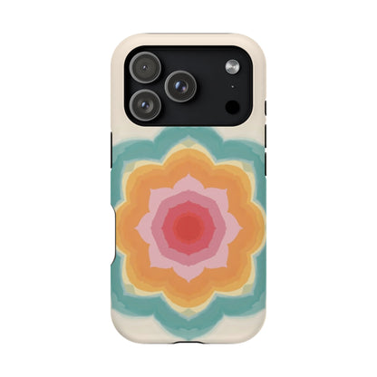 Floral Bloom iPhone Case - Retro Flower Power Design, Aesthetic Gift Idea