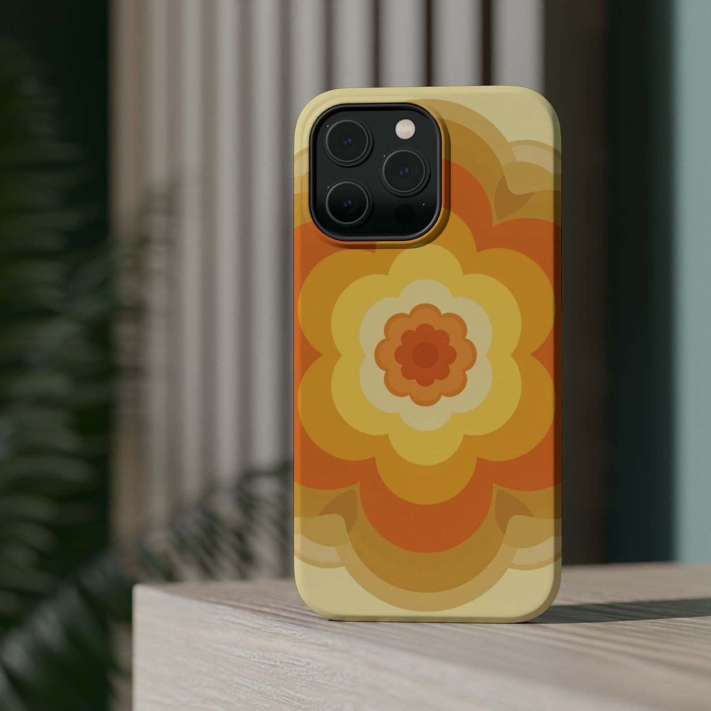 Vintage Floral iPhone Case - 70s Retro Flower Design, Groovy Aesthetic Gift Idea
