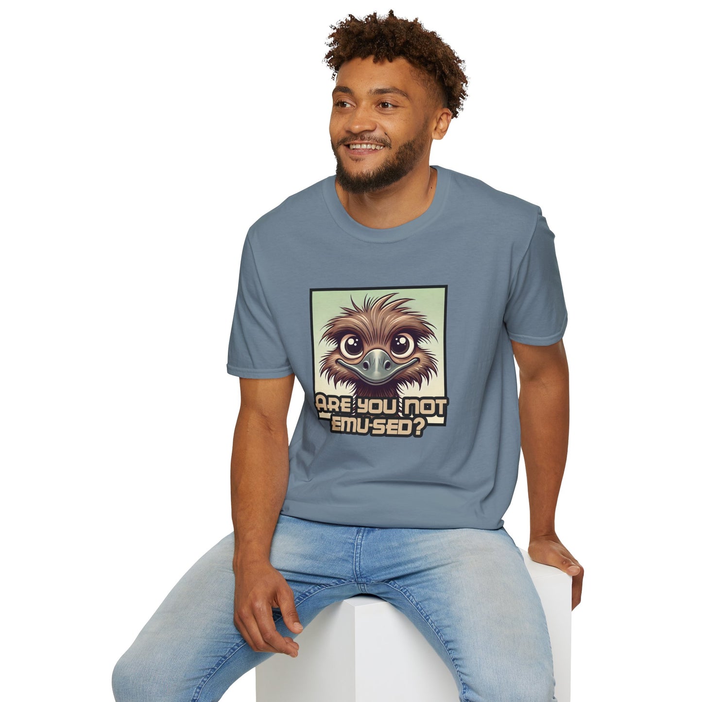 Funny Emu Graphic T-Shirt Are You Not Emu-sed? T-Shirt in Various Colors and Sizes