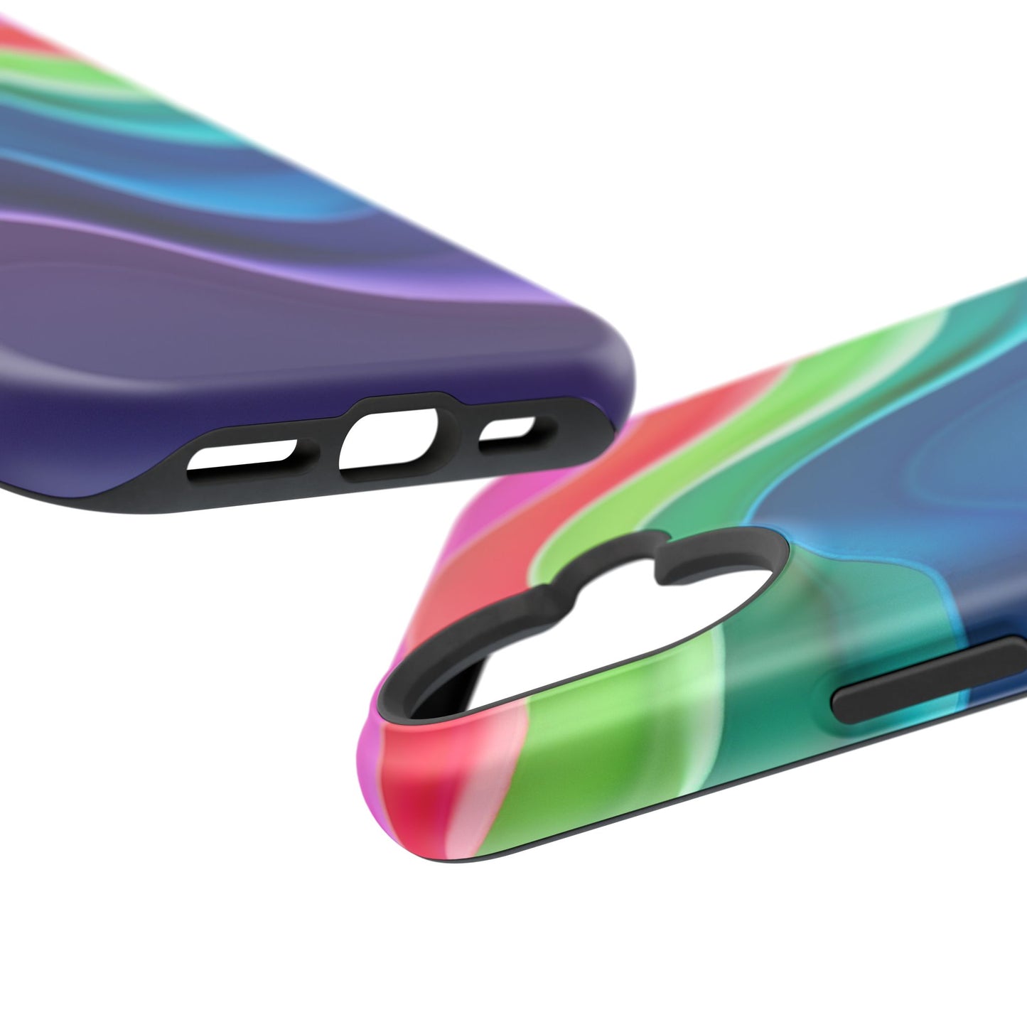 Rainbow Wave Phone Case - Aesthetic Ocean Design | iPhone 14-17 Cases | Nature Gifts for Her, Colorful Trendy Accessory