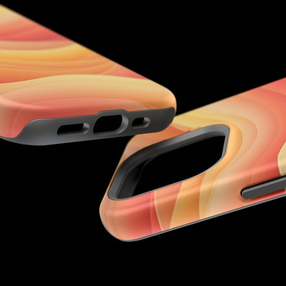 Sunset Wave Phone Case - Aesthetic Orange iPhone Case, Golden Hour Gift Idea, Trendy Beach Vibes