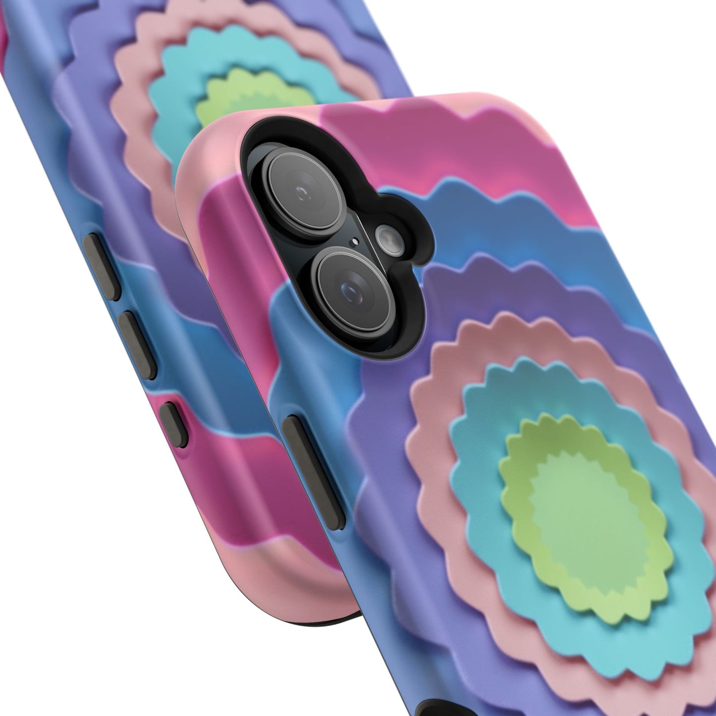 Layered Bloom iPhone Case - Pastel Flower Design, Cute Aesthetic Gift Idea