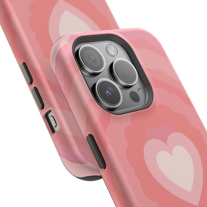 Heart Ripple iPhone Case - Cute Pink Aesthetic - Kawaii Gift for Her