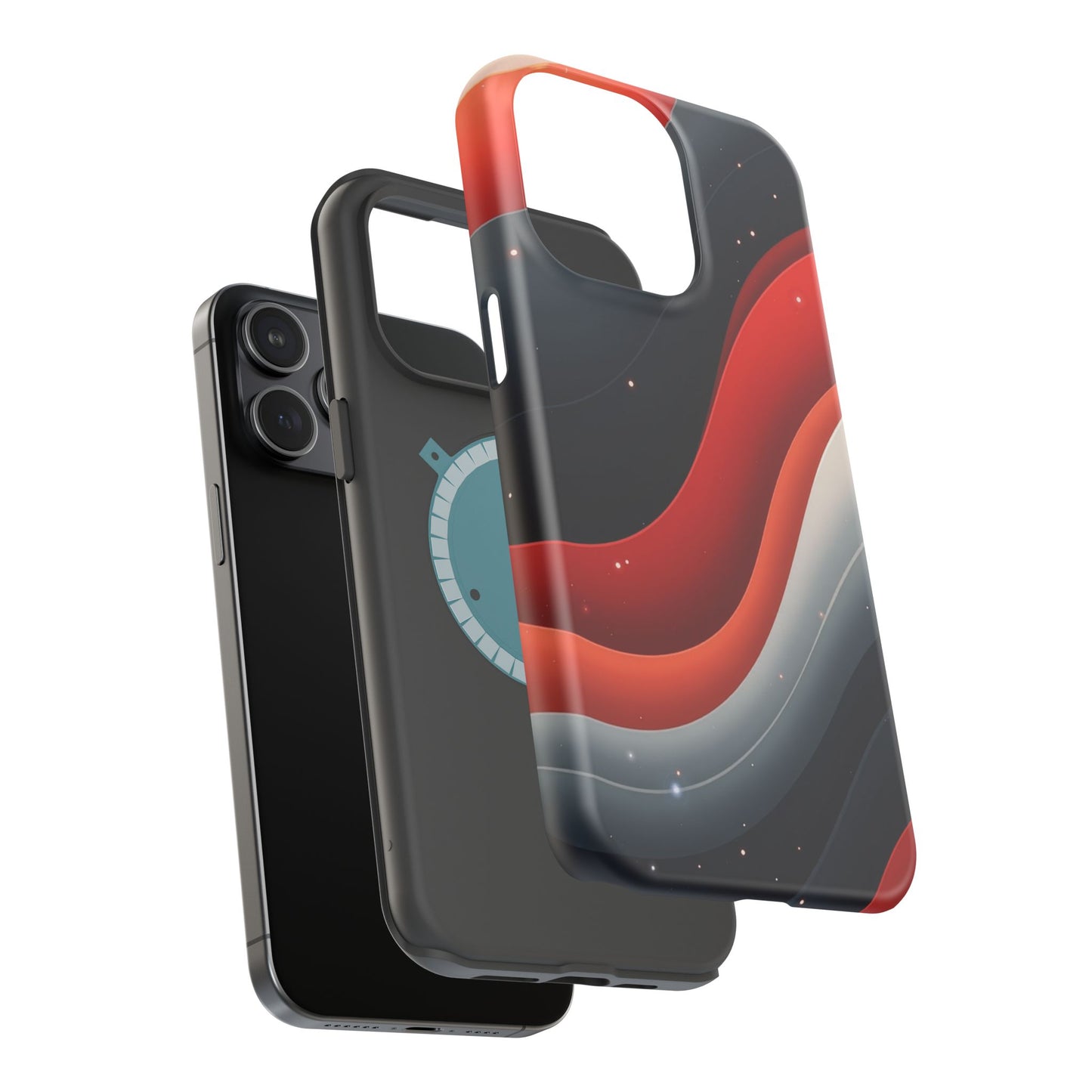 Celestial Waves iPhone Case - Galaxy Space Design, Aesthetic Gift Idea