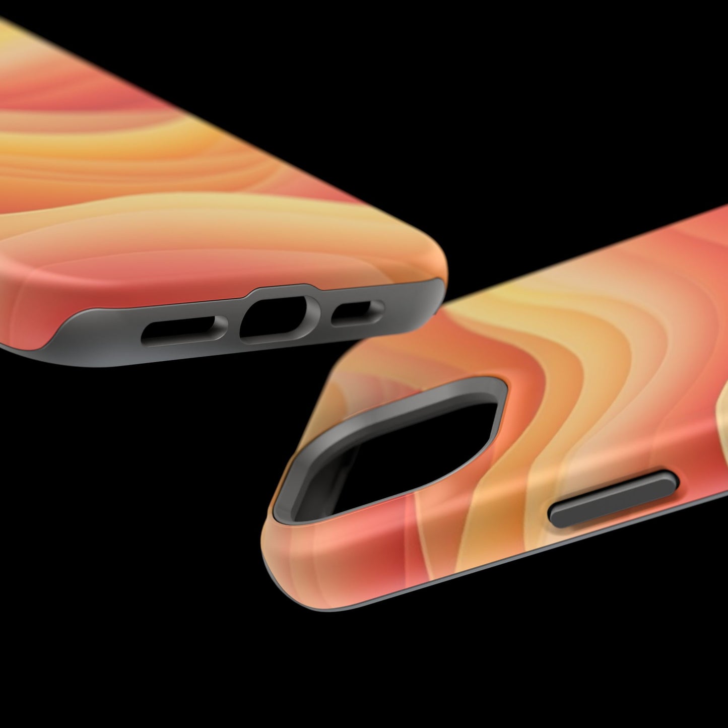 Sunset Wave Phone Case - Aesthetic Orange iPhone Case, Golden Hour Gift Idea, Trendy Beach Vibes
