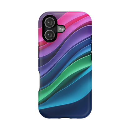 Rainbow Wave Phone Case - Colorful Abstract Design | Aesthetic iPhone Case | Trendy Gifts for Her | Vivid Gradient Art