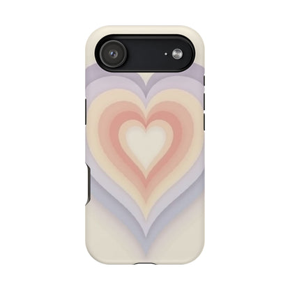 Radiant Heart iPhone Case - Pastel Layered Design - Cute Y2K Aesthetic Gift