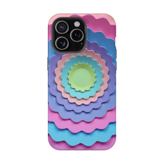 Layered Bloom iPhone Case - Pastel Flower Design, Cute Aesthetic Gift Idea