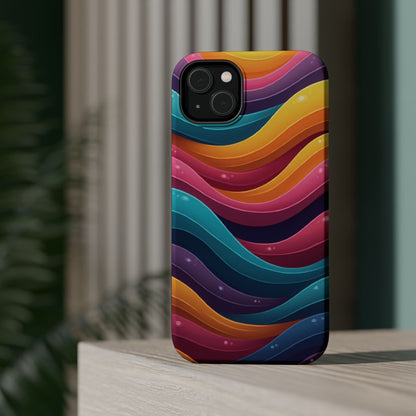 Colorful Wave Phone Case - Aesthetic iPhone Case, Bright Gift Idea, Trendy Summer Accessory