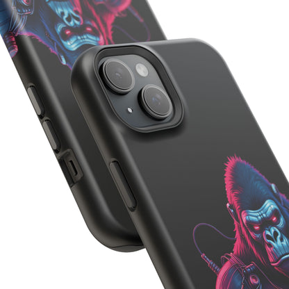 Cyber Primal Phone Case – Neon Power, Gorilla Strength