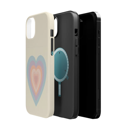Pastel Heart iPhone Case - Retro Aesthetic Y2K Gift - Cute Phone Accessories
