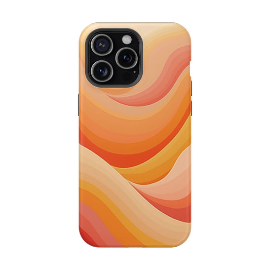 Retro Wave Phone Case - 70s Inspired Aesthetic | Orange Gradient iPhone Case | Gifts for Her | Vintage Style Sun Design