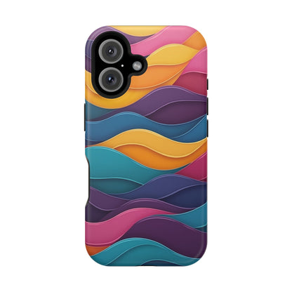 Colorful Wave Phone Case - Aesthetic iPhone Case, Bright Gift Idea, Trendy Summer Accessory