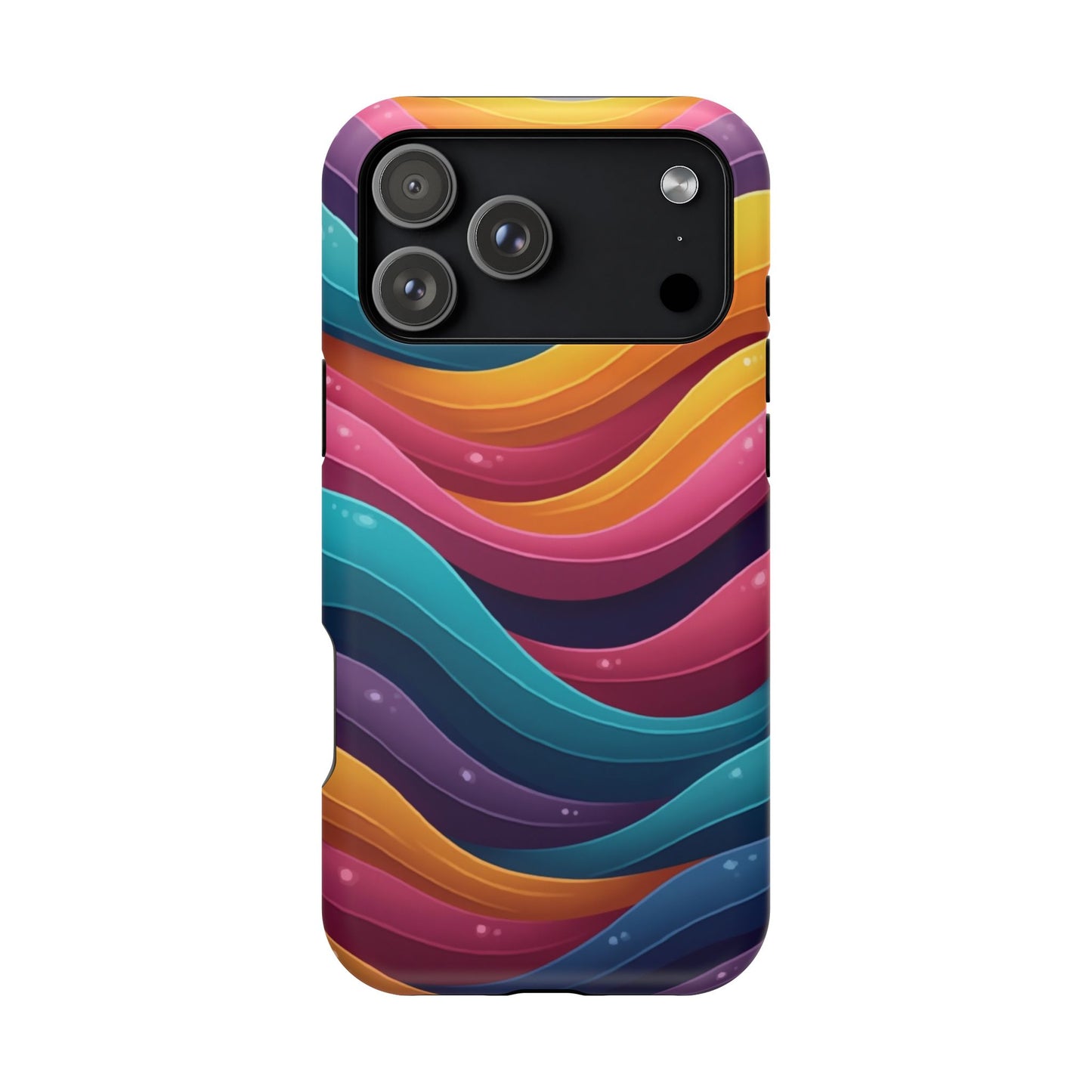 Colorful Wave Phone Case - Aesthetic iPhone Case, Bright Gift Idea, Trendy Summer Accessory